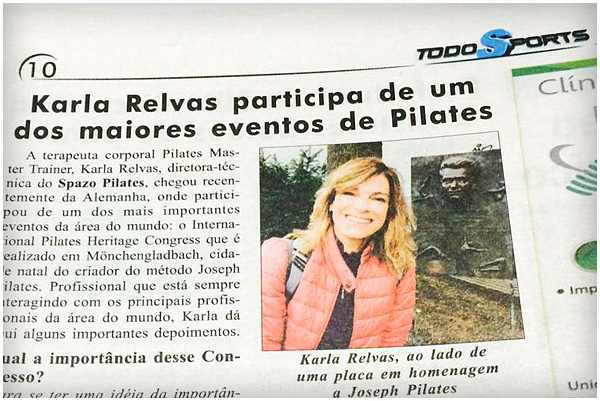 Matéria do Jornal Todo Sports com Karla Relvas